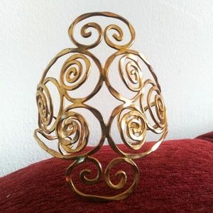 Lovely hippie boho goldtone wrap bracelet cuff